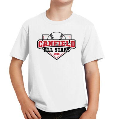9U Canfield All-Stars White Youth Tee  Thumbnail