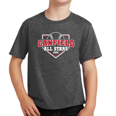 9U Canfield All-Stars Dark Heather Grey Youth Tee Thumbnail